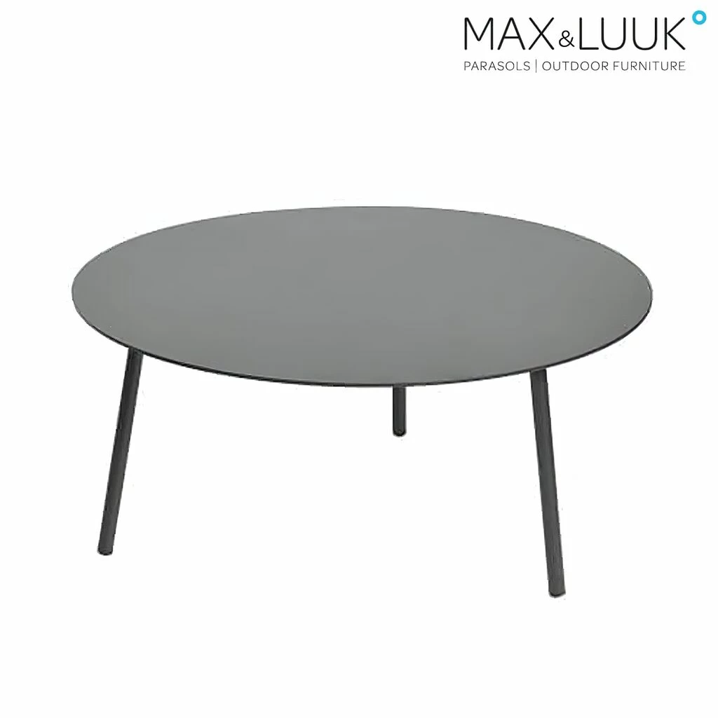 Runder Loungetisch Aus Aluminium - Schwarz - Gartentisch Kick 3 Runder Loungetisch Aus Aluminium - Schwarz - Gartentisch Kick