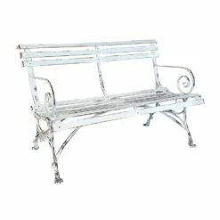 Rustikale 2-Sitzer Gartenbank Aus Schmiedeeisen - Louan