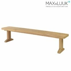 Schlichte Gartenbank Aus Teakholz Ohne Lehne - Max&Luuk - Bruce Gartenbank