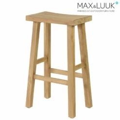 Schlichter Barhocker Aus Teakholz - Ohne Lehne - Max&Luuk - Michael Barhocker