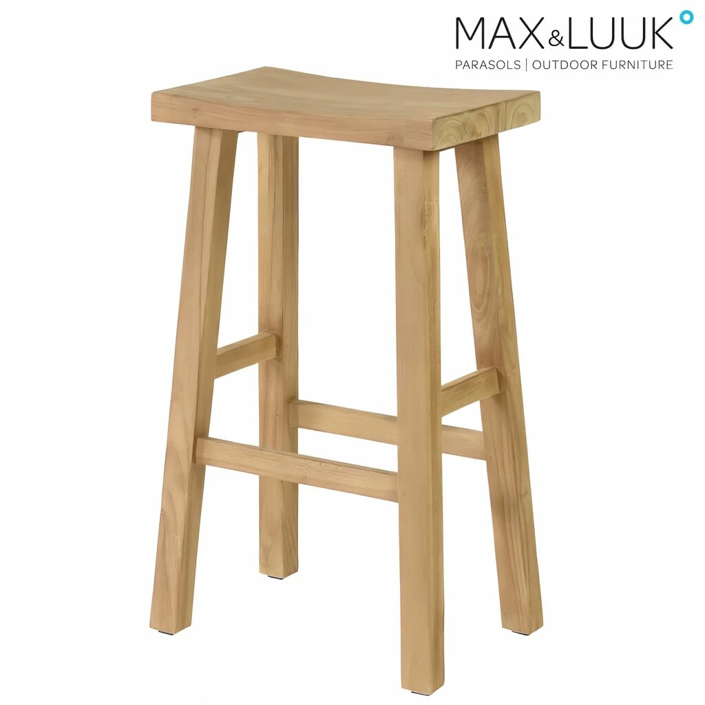 Schlichter Barhocker Aus Teakholz - Ohne Lehne - Max&Luuk - Michael Barhocker 3 Schlichter Barhocker Aus Teakholz - Ohne Lehne - Max&Luuk - Michael Barhocker