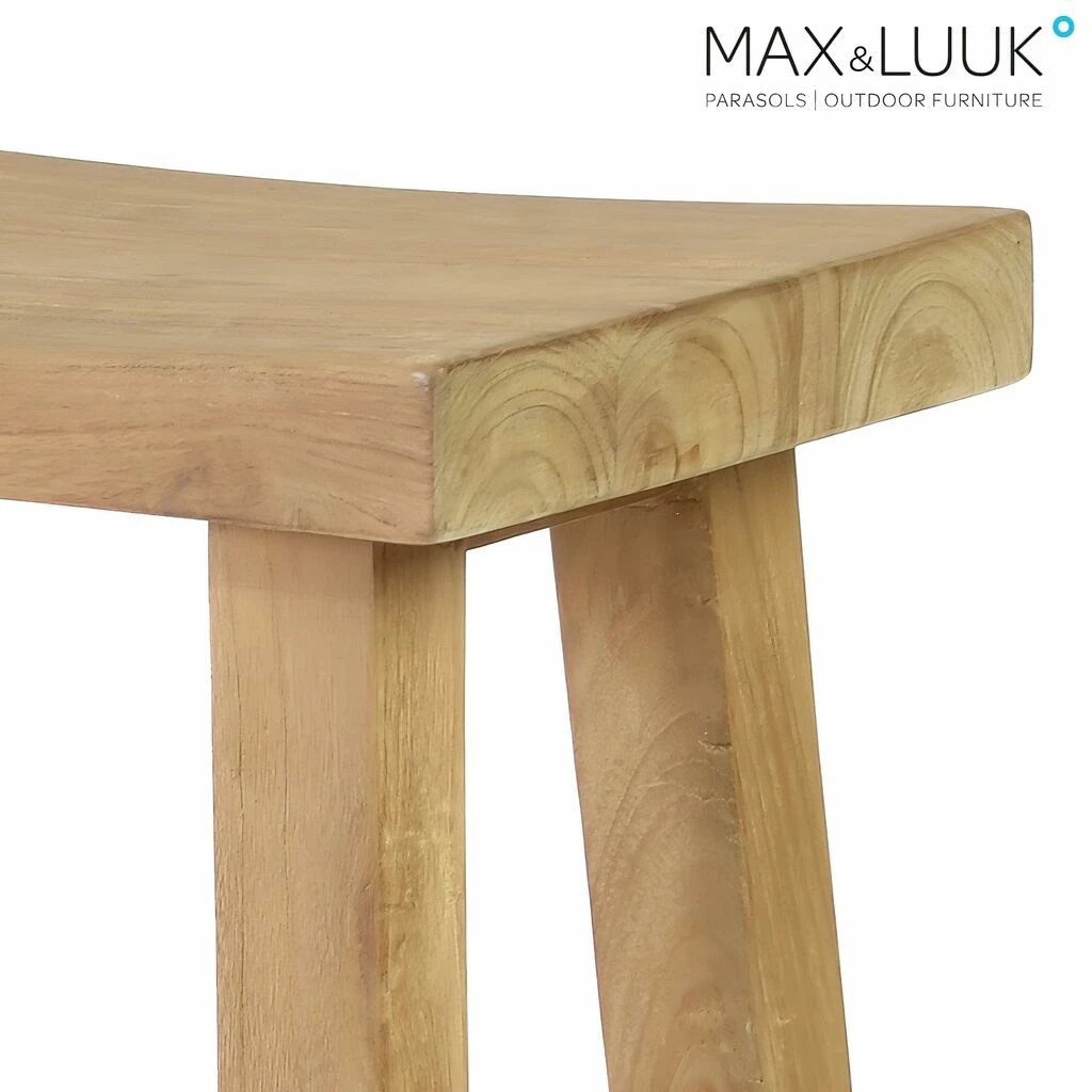 Schlichter Barhocker Aus Teakholz - Ohne Lehne - Max&Luuk - Michael Barhocker 4 Schlichter Barhocker Aus Teakholz - Ohne Lehne - Max&Luuk - Michael Barhocker – Bild 2