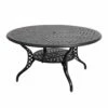 Schwarzer 147cm Alu-Esstisch Im Landhaus-Stil- Rund Und Mit Schirmloch - Kings Small -GARTENTRAUM Verkäufe schwarzer 147cm alu esstisch im landhaus stil rund und mit schirmloch kings small