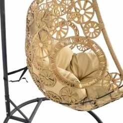 Schwingsessel Mit Polster In Beige - Floral - Schwingsessel Flora -GARTENTRAUM Verkäufe schwingsessel mit polster in beige floral schwingsessel flora3