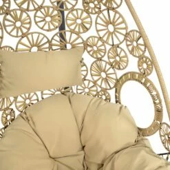 Schwingsessel Mit Polster In Beige - Floral - Schwingsessel Flora -GARTENTRAUM Verkäufe schwingsessel mit polster in beige floral schwingsessel flora5