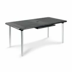 Stabiler Ausziehtisch 160cm/220cm Anthrazit/Silber - Tisch Claros -GARTENTRAUM Verkäufe stabiler ausziehtisch 160cm 220cm anthrazit silber tisch claros3