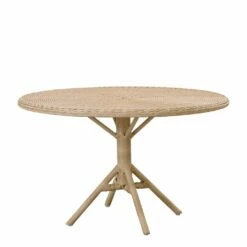 Stabiler Esstisch Für Den Garten In Rattan Optik - Rund - Esstisch Keld