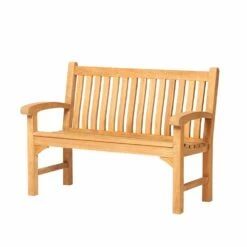 Stilvolle Gartenbank - Teakholz - Mit Armlehne - Ivy Gartenbank