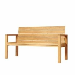 Teakholz Gartenbank Mit Rückenlehne - Modern - Lucy Gartenbank