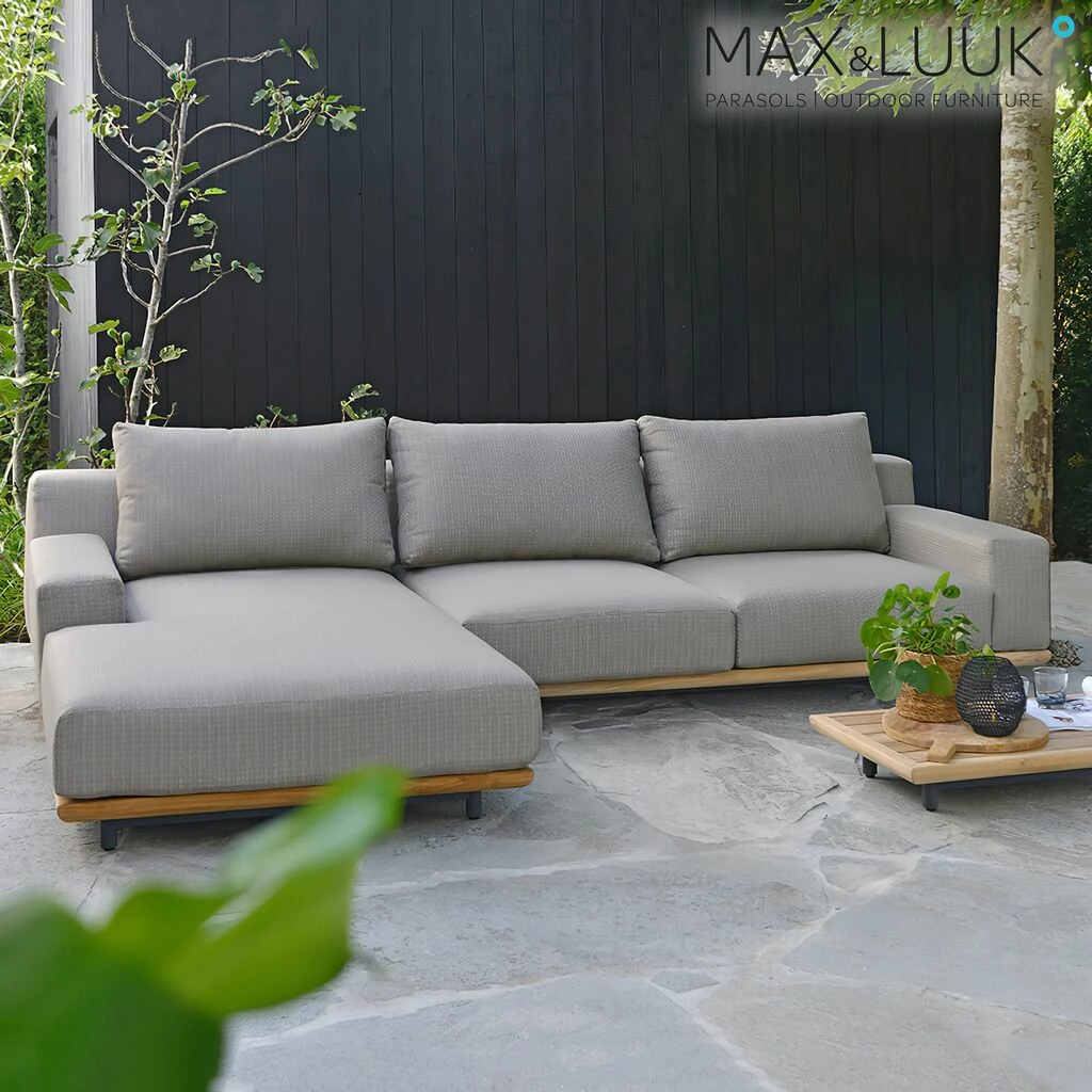 Teakholz Hocker Mit Kissen Für Die Loungeecke Von Max & Luuk - Luke Hocker 4 Teakholz Hocker Mit Kissen Für Die Loungeecke Von Max & Luuk - Luke Hocker – Bild 2