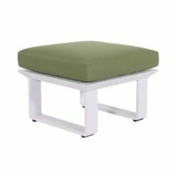 Weißer Loungehocker Mit Sitzkissen - Hocker Opan