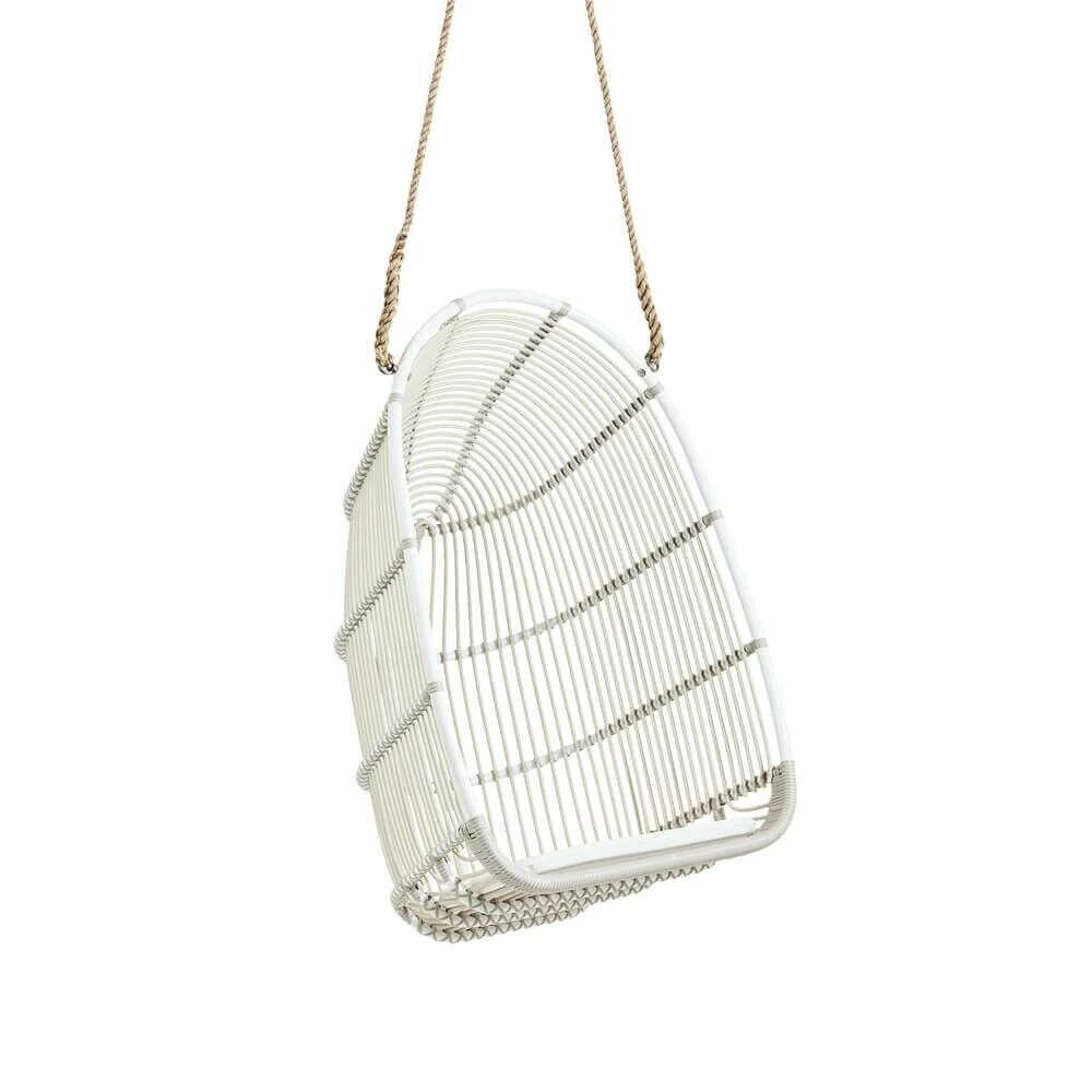 Weißer Outdoor Hängesessel Aus Aluminium Mit Seil - Hängesessel Erla 4 Weißer Outdoor Hängesessel Aus Aluminium Mit Seil - Hängesessel Erla – Bild 2