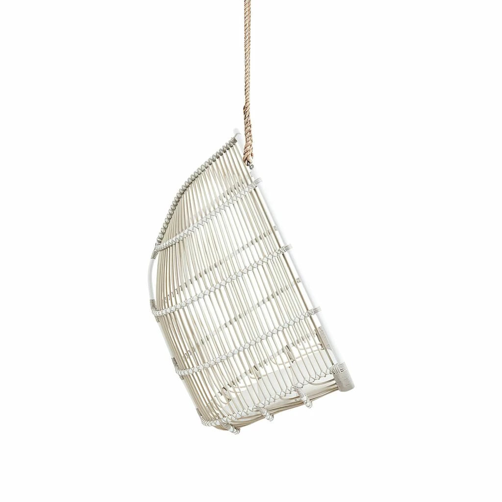 Weißer Outdoor Hängesessel Aus Aluminium Mit Seil - Hängesessel Erla 5 Weißer Outdoor Hängesessel Aus Aluminium Mit Seil - Hängesessel Erla – Bild 3