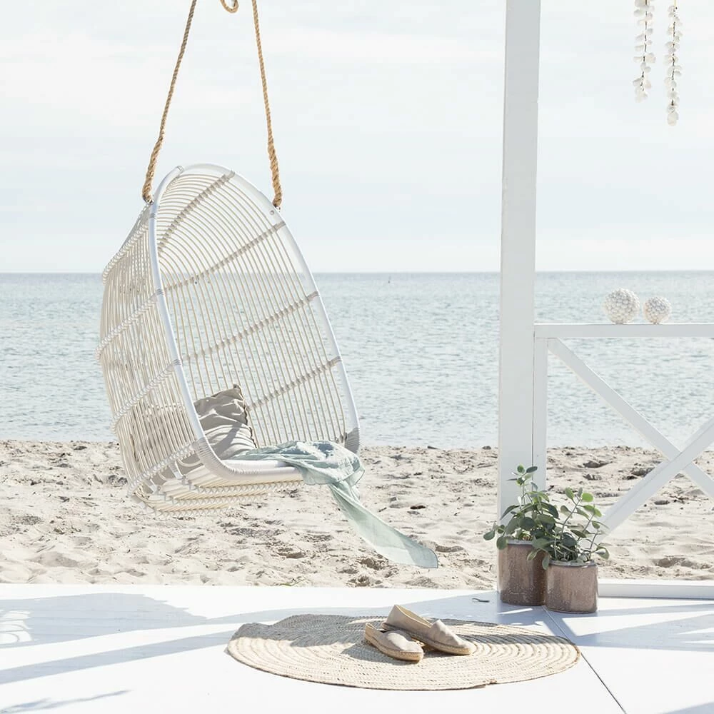 Weißer Outdoor Hängesessel Aus Aluminium Mit Seil - Hängesessel Erla 7 Weißer Outdoor Hängesessel Aus Aluminium Mit Seil - Hängesessel Erla – Bild 5