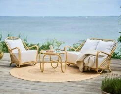 Wetterbeständiges 2-Sitzer Outdoorsofa Mit Weißen Kissen - Gartensofa Celeste -GARTENTRAUM Verkäufe wetterbestaendiges 2 sitzer outdoorsofa mit weissen kissen gartensofa celeste5