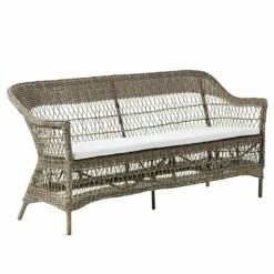 Wetterbeständiges Lounge Sofa Für Drei Personen In Antikgrau - 3-Sitzer Hedda