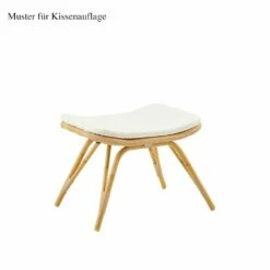 Wetterfeste Fußbank In Weiß Mit Rattan-Look - Fußbank Elina -GARTENTRAUM Verkäufe wetterfeste fussbank in weiss mit rattan look fussbank elina3