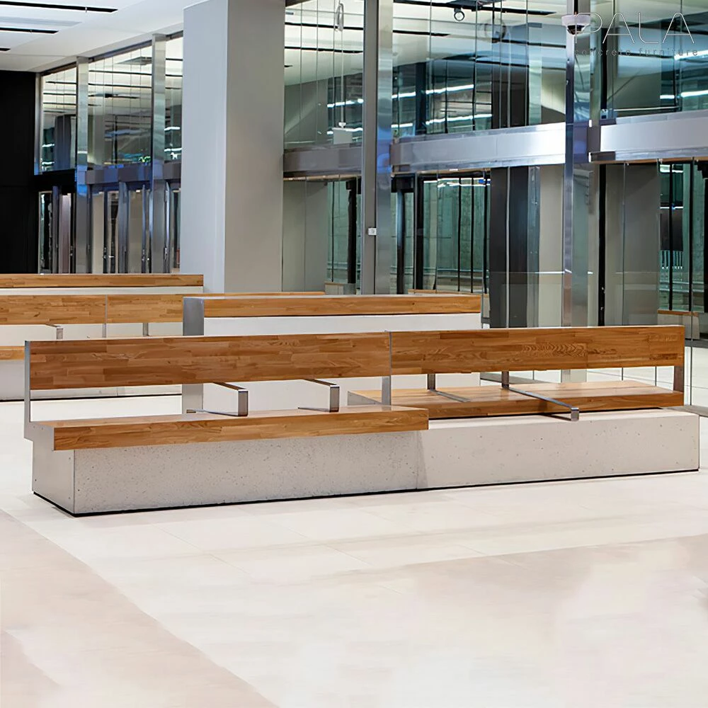 Wetterfeste Sitzmöglichkeit Für Den Stadtbereich Aus Beton Und Lärchenholz - Olavi 4 Wetterfeste Sitzmöglichkeit Für Den Stadtbereich Aus Beton Und Lärchenholz - Olavi – Bild 2