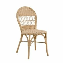 Wetterfester Geflechtstuhl Mit Rückenlehne Für Den Garten - Gartenstuhl Thyra