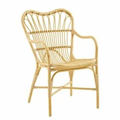 Wetterfester Holzfarbener Gartensessel In Rattanoptik - Gartenstuhl Finja