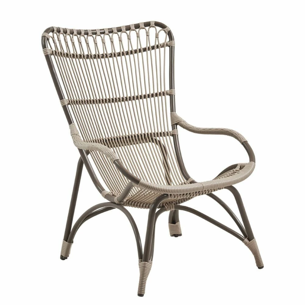 Wetterfester Loungesessel Aus Alu Rattan In Moccachino - Gartensessel Elina 3 Wetterfester Loungesessel Aus Alu Rattan In Moccachino - Gartensessel Elina