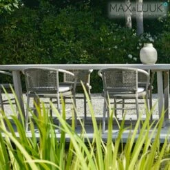 Wetterfester Teakholz Stuhl Mit Geflecht Von Max & Luuk - Kevin Stuhl -GARTENTRAUM Verkäufe wetterfester teakholz stuhl mit geflecht von max luuk kevin stuhl5