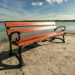 Zeitlose Parkbank Aus Holz Und Gusseisen Mit Lehnen - Silla -GARTENTRAUM Verkäufe zeitlose parkbank aus holz und gusseisen mit lehnen silla3